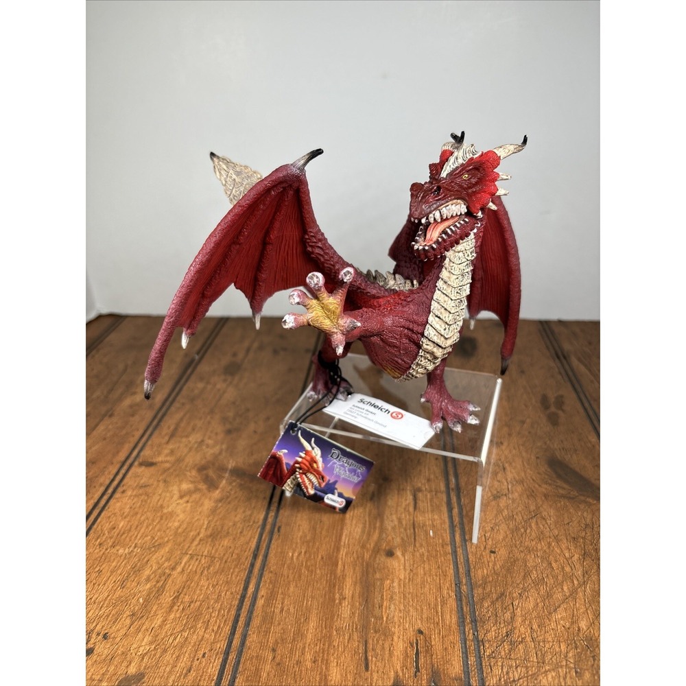 Schleich Dragon Warrior Hunter NEW Eldrador Red Figure‎ Mouth Opens Discontinued
